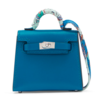 Брелок для сумки Hermès Kelly Twilly Blue Izmir Tadelakt PHW