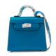 Брелок для сумки Hermès Kelly Twilly Blue Izmir Tadelakt PHW