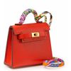 Брелок для сумки Hermès Kelly Twilly Capucine GHW