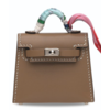 Брелок для сумки Hermès Kelly Twilly Etoupe PHW