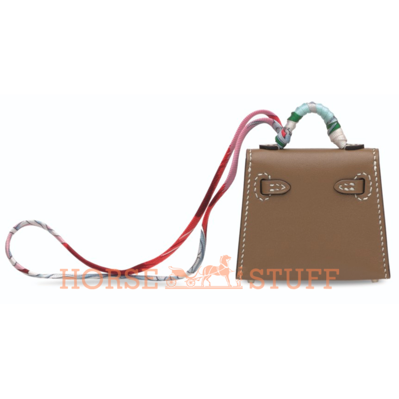 Брелок для сумки Hermès Kelly Twilly Etoupe PHW