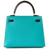 Hermès Kelly Sellier 25 Special Order HSS Blue Paon Chevre GHW