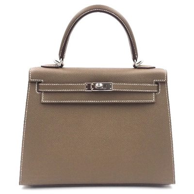 Hermès Kelly Sellier 25 Etoupe Epsom PHW