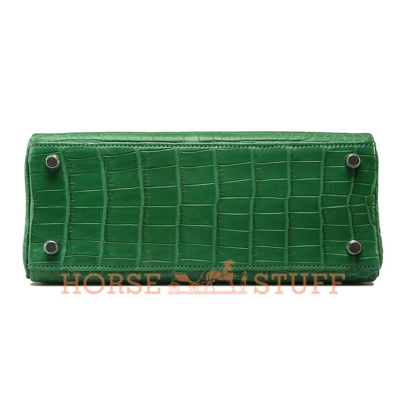 Hermès Kelly Retourne 25 Cactus Matte Crocodile Niloticus PHW