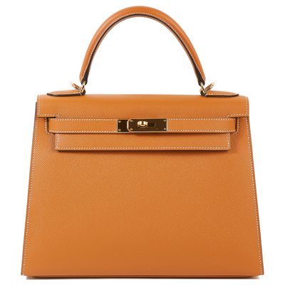 Hermès Kelly Sellier 25 Toffee Epsom GHW