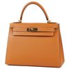 Hermès Kelly Sellier 25 Toffee Epsom GHW