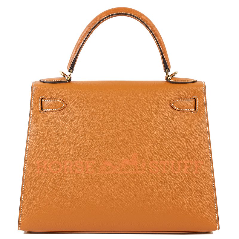 Hermès Kelly Sellier 25 Toffee Epsom GHW