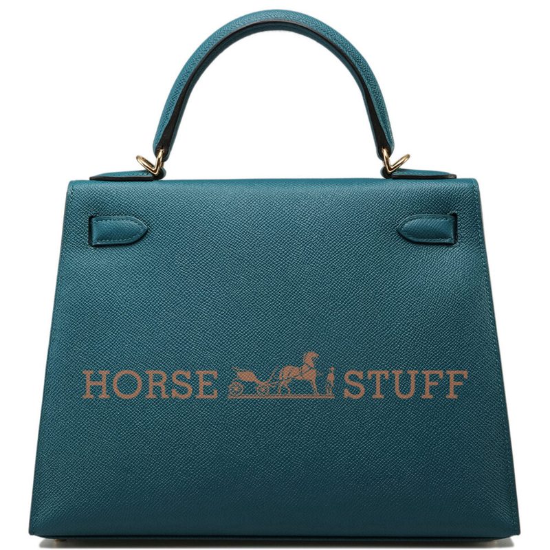 Hermès Kelly Sellier 25 Vert Bosphore Epsom GHW