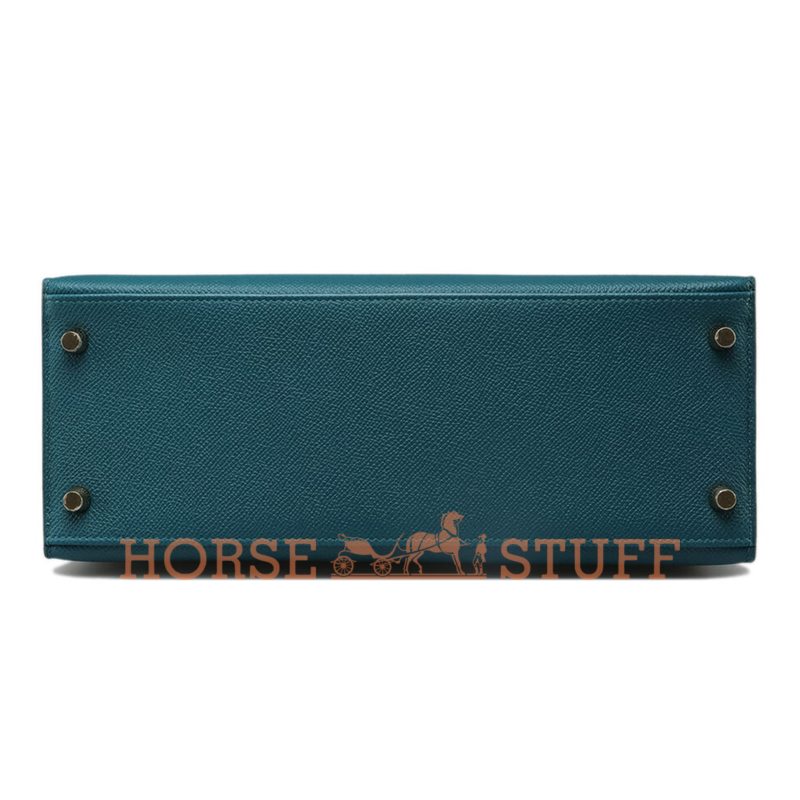 Hermès Kelly Sellier 25 Vert Bosphore Epsom GHW