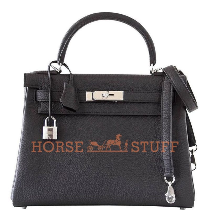 Hermès Kelly Retourne 28 Black Togo PHW