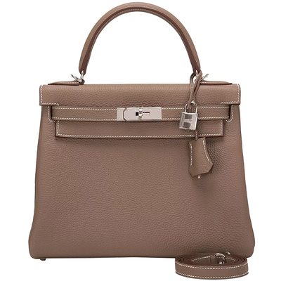 Hermès Kelly Retourne 28 Etoupe Togo PHW