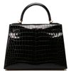 Hermès Kelly Sellier 28 Black Lisse Crocodile Niloticus GHW