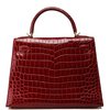 Hermès Kelly Sellier 28 Rouge Vif Lisse Crocodile Niloticus GHW