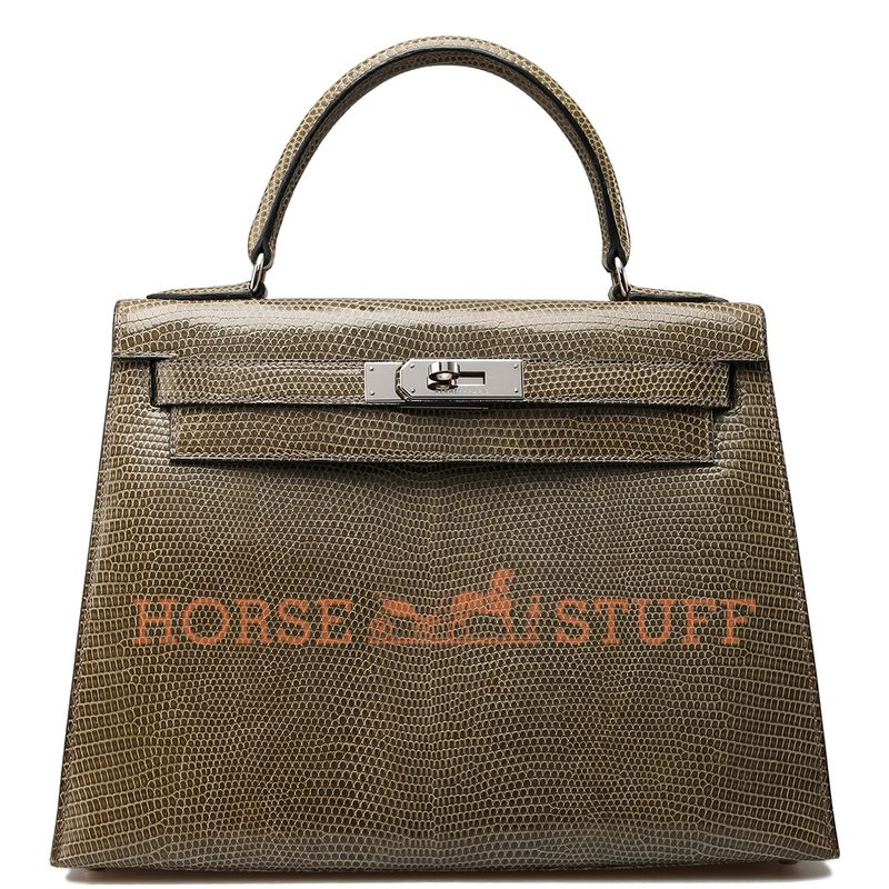 Hermès Kelly Sellier 28 Vert Olive Shiny Niloticus Lizard PHW