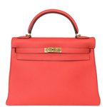 Hermès Kelly Retourne 28 Capucine Togo GHW