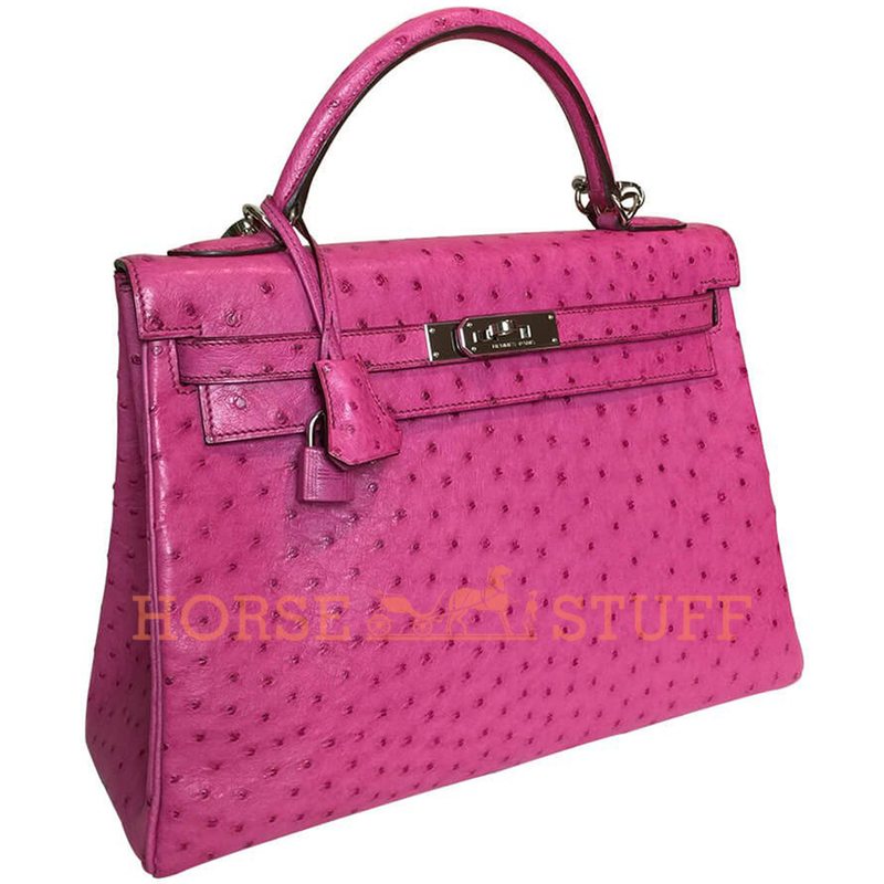 Hermès Kelly Retourne 32 Fuchsia Ostrich PHW