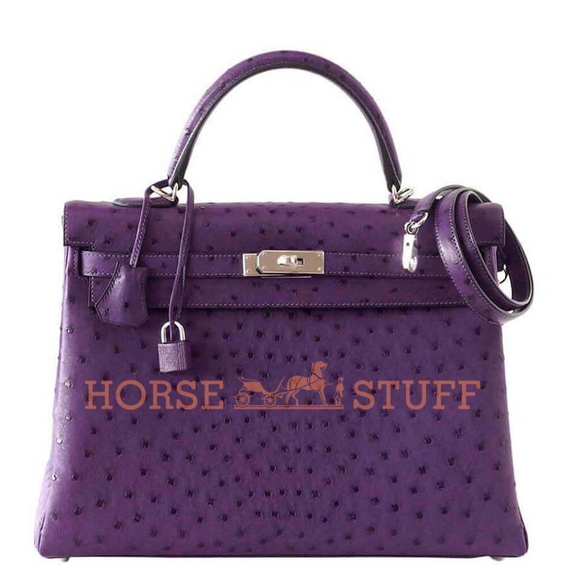 Hermès Kelly Retourne 32 Violine Ostrich PHW