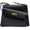 Hermès Limited Edition Kelly en Desordre Sellier 20 Black Epsom GHW