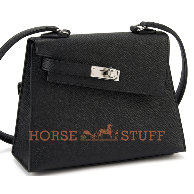 Hermès Limited Edition Kelly en Desordre Sellier 20 Black Epsom PHW