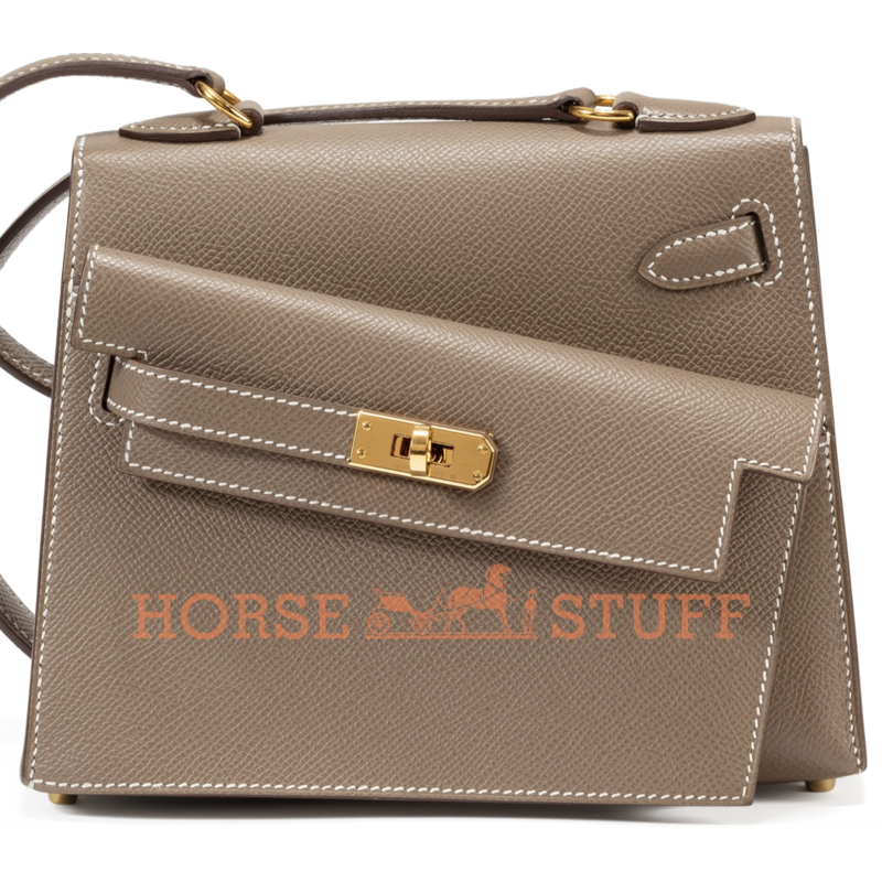 Hermès Limited Edition Kelly en Desordre Sellier 20 Etoupe Epsom GHW