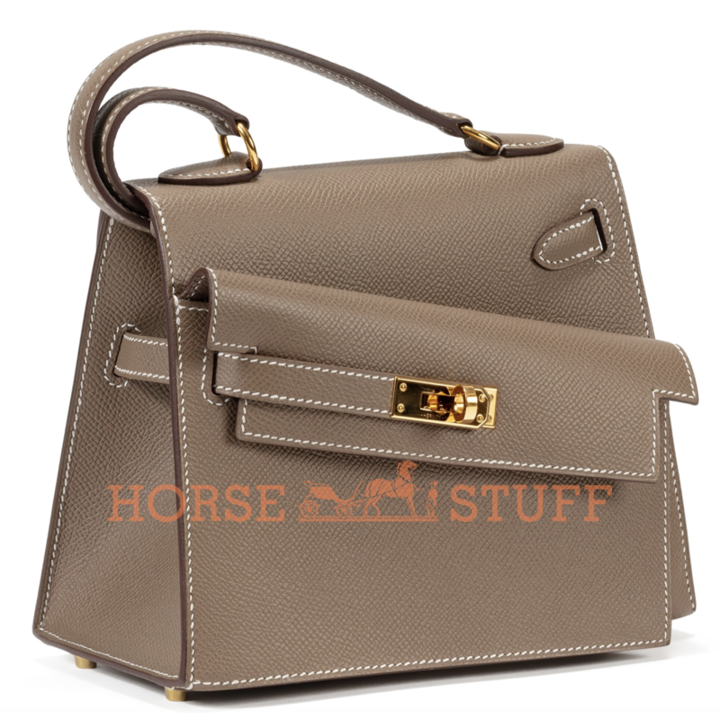 Hermès Limited Edition Kelly en Desordre Sellier 20 Etoupe Epsom GHW