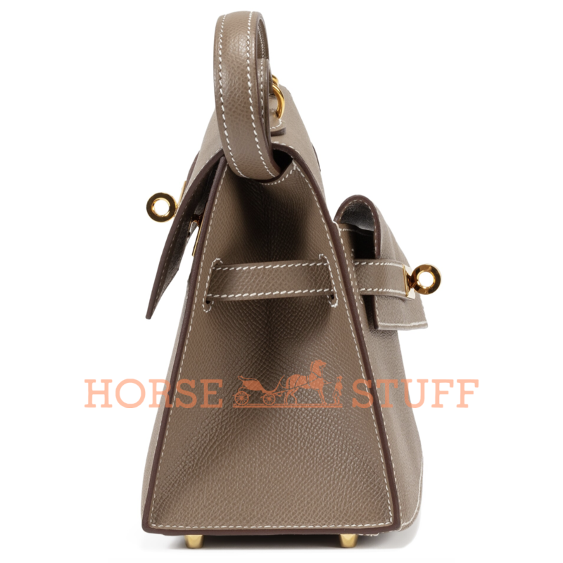 Hermès Limited Edition Kelly en Desordre Sellier 20 Etoupe Epsom GHW