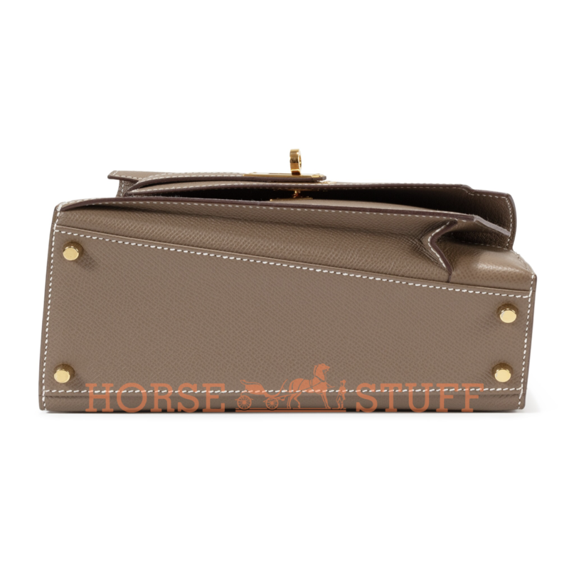 Hermès Limited Edition Kelly en Desordre Sellier 20 Etoupe Epsom GHW