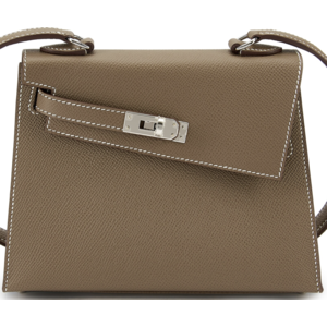 Hermès Limited Edition Kelly en Desordre Sellier 20 Etoupe Epsom PHW