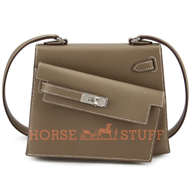 Hermès Limited Edition Kelly en Desordre Sellier 20 Etoupe Epsom PHW