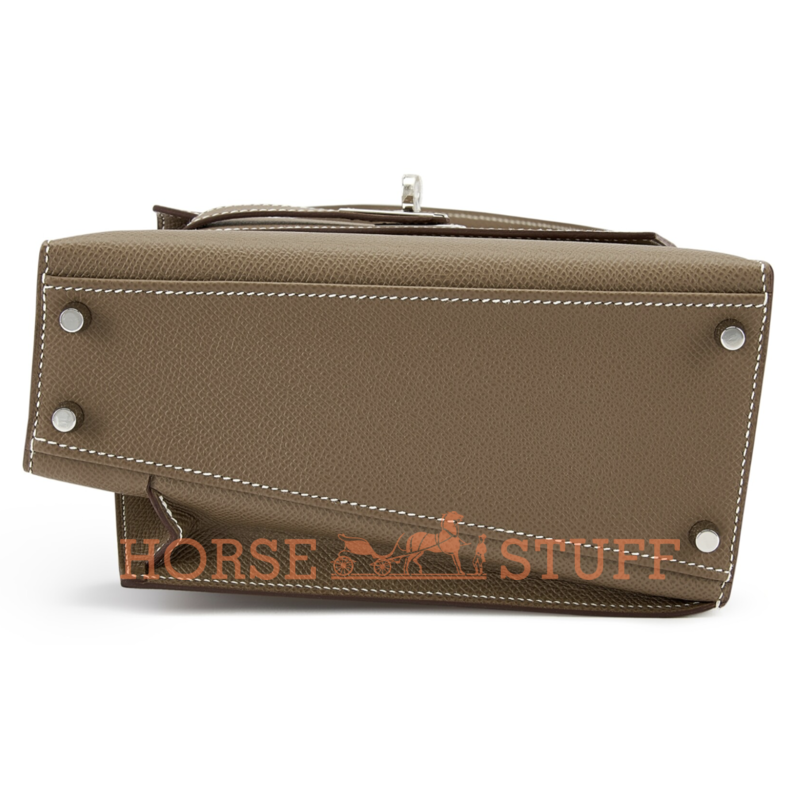 Hermès Limited Edition Kelly en Desordre Sellier 20 Etoupe Epsom PHW