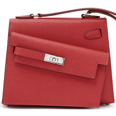 Hermès Limited Edition Kelly en Desordre Sellier 20 Rouge Piment Epsom PHW