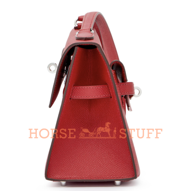 Hermès Limited Edition Kelly en Desordre Sellier 20 Rouge Piment Epsom PHW