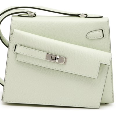 Hermès Limited Edition Kelly en Desordre Sellier 20 Vert Fizz Epsom PHW