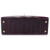 Hermès Kelly Sellier 25 Special Order HSS Amethyst / Vert Cypress Lisse Crocodile Alligator GHW