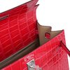 Hermès Kelly Sellier 25 Special Order HSS Verso Rose Extreme / Trench Lisse Crocodile Alligator PHW