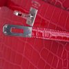 Hermès Kelly Sellier 25 Special Order HSS Verso Rose Extreme / Trench Lisse Crocodile Alligator PHW