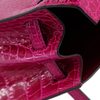 Hermès Kelly Sellier 25 Rose Pourpre Shiny Crocodile Alligator GHW