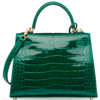 Hermès Kelly Sellier 25 Vert Emerald Lisse Crocodile Alligator GHW