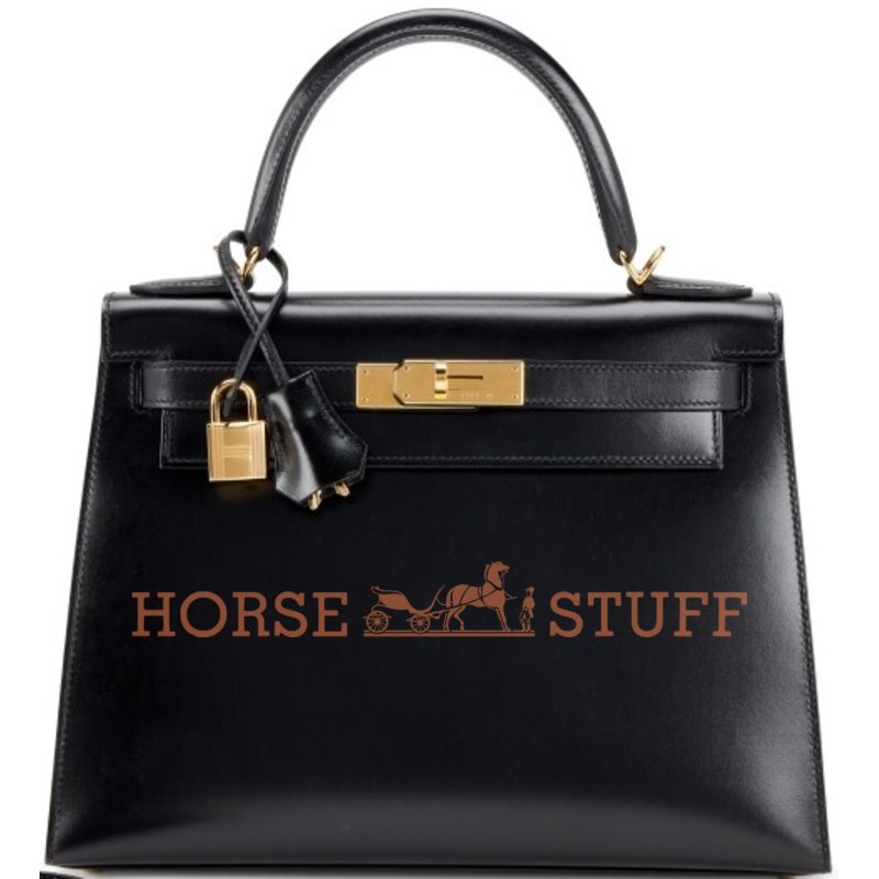 Hermès Kelly Sellier 25 Black Box Calf GHW