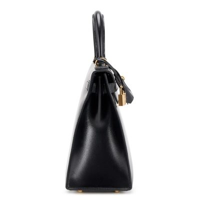 Hermès Kelly Sellier 25 Black Box Calf GHW