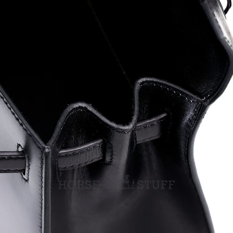 Hermès Kelly Sellier 25 Black Box Calf PHW
