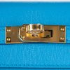 Hermès Kelly Sellier 25 Blue Frida Chèvre GHW