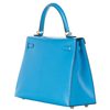 Hermès Kelly Sellier 25 Blue Frida Chèvre GHW