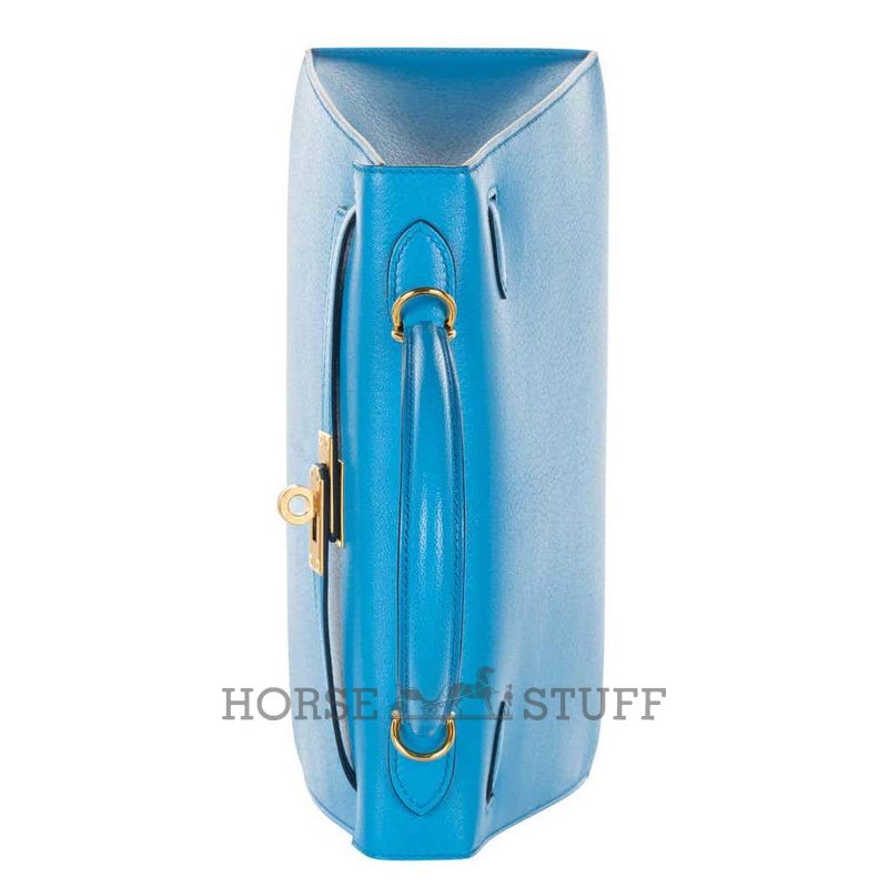 Hermès Kelly Sellier 25 Blue Frida Chèvre GHW