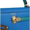 Hermès Kelly Sellier 25 Special Order HSS Blue Hydra / Blue Paon Chevre GHW