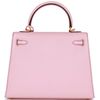 Hermès Kelly Sellier 25 Special Order HSS Rose Sakura Chevre with Rouge de Coeur Contrast Stitching BGHW