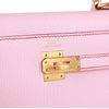 Hermès Kelly Sellier 25 Special Order HSS Rose Sakura Chevre with Rouge de Coeur Contrast Stitching BGHW