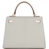 Hermès Kelly Sellier 25 Special Order HSS Gris Perle / Nata Chevre BGHW