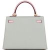 Hermès Kelly Sellier 25 Special Order HSS Gris Perle / Rose Sakura Chevre BGHW