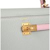 Hermès Kelly Sellier 25 Special Order HSS Gris Perle / Rose Sakura Chevre BGHW